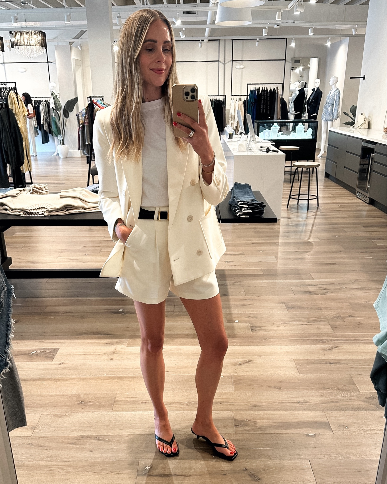 Blazer size 4, shorts size 6, tee size 0 #fashionjackson #springcapsule 

#LTKfindsunder100 #LTKstyletip #LTKover40