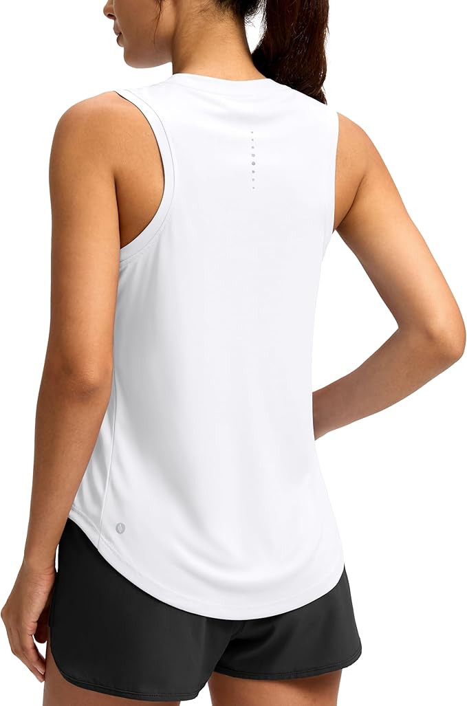 SANTINY Women's Sleeveless Workout Tops Lightweight Tennis Yoga Athletic Running Shirts Racerback... | Amazon (US)