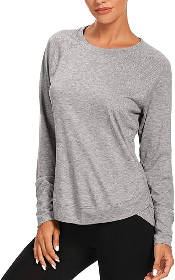 Muzniuer Womens Long Sleeve Workout Shirts-Long Sleeve Shirts for Women Yoga Sports Running Shirt... | Amazon (US)