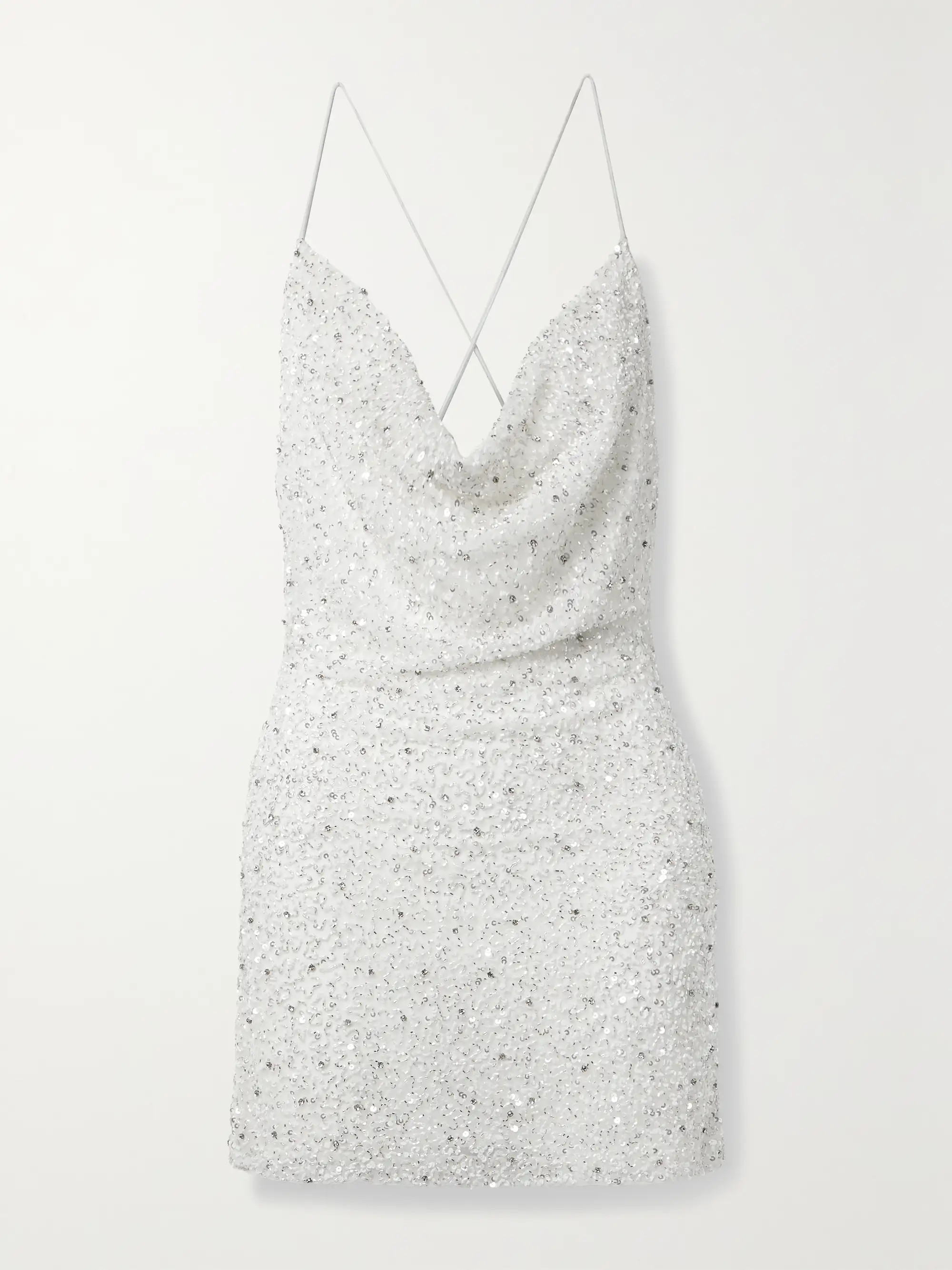 Mich draped embellished tulle mini dress | NET-A-PORTER (US)