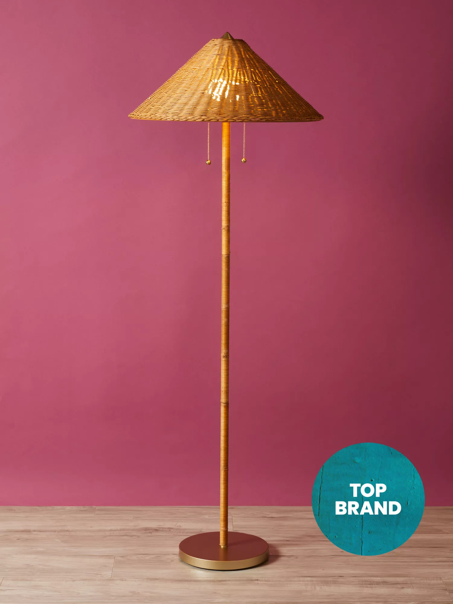 Holly Slim Woven Floor Lamp