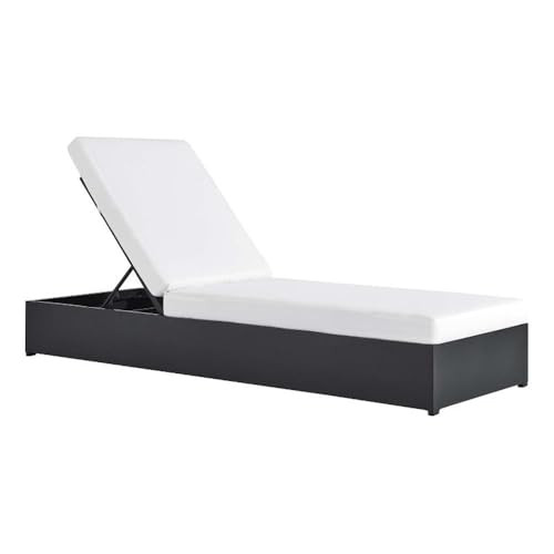Modway Tahoe Aluminum Outdoor Chaise Lounge in Gray White with Weather-Resistant Cushions, Perfect Patio Sunbed or Recliner Chair for Pool Furniture | Amazon (US)