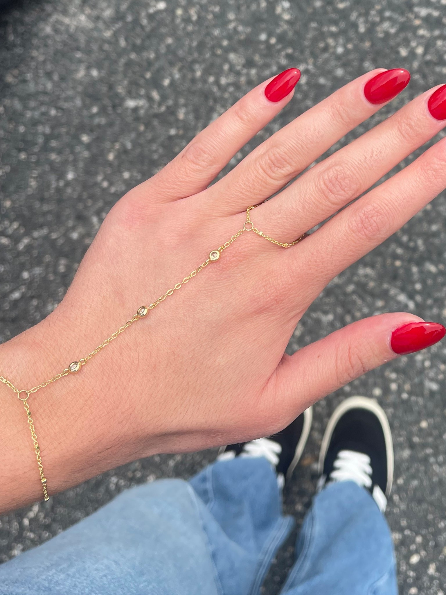 Gold hand chain 

#LTKStyleTip #LTKFindsUnder50