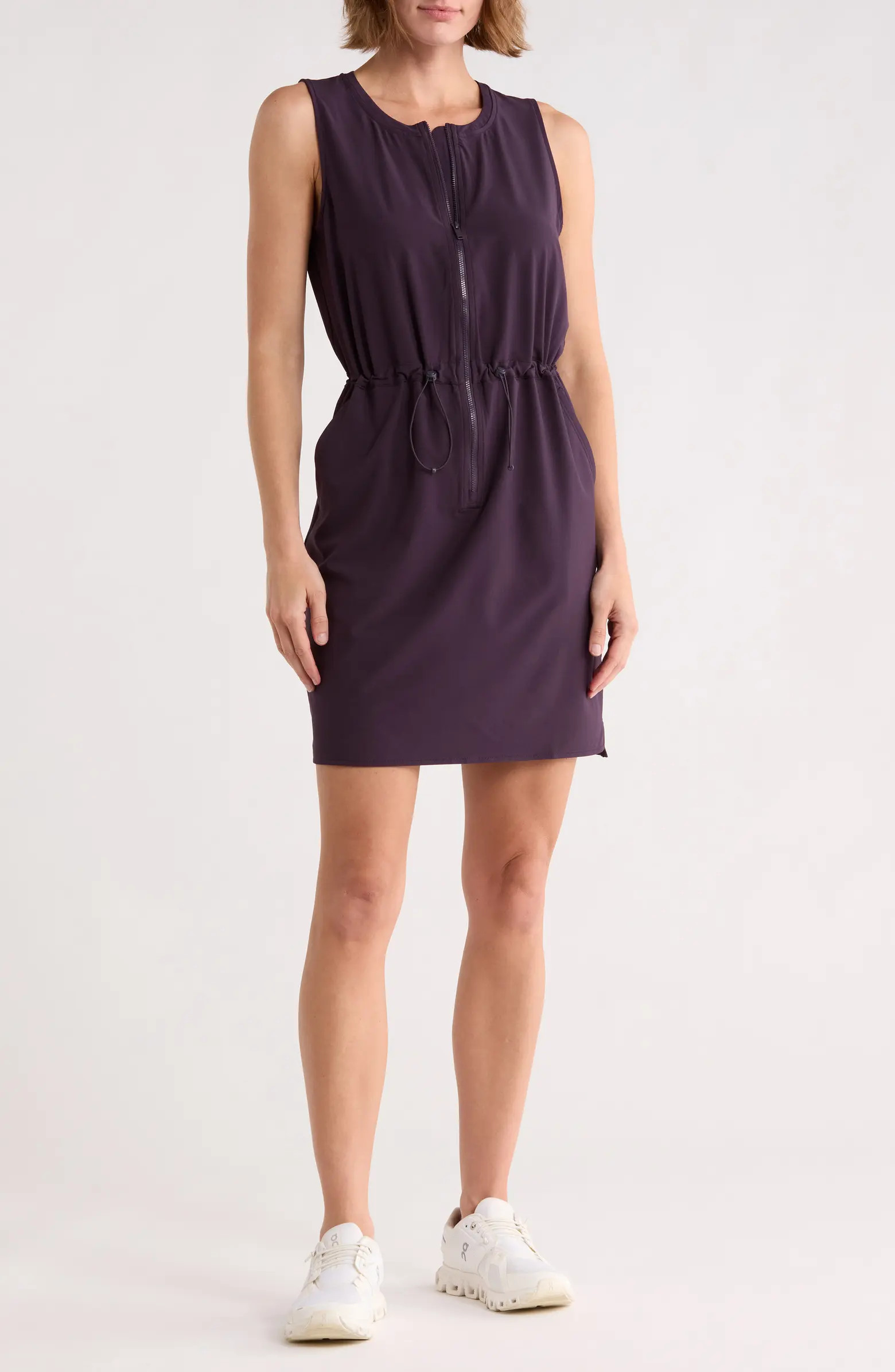 Z by Zella Venture Sleeveless Front Zip Utility Dress | Nordstromrack | Nordstrom Rack
