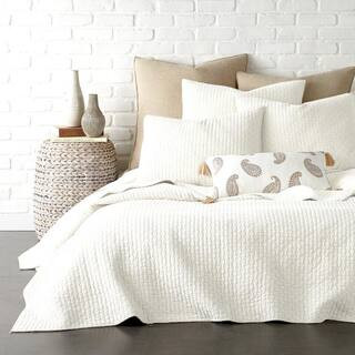 Reviews for LEVTEX HOME Cross Stitch Cream 3-Piece Solid Cotton King/Cal King Quilt Set | Pg 3 - ... | The Home Depot