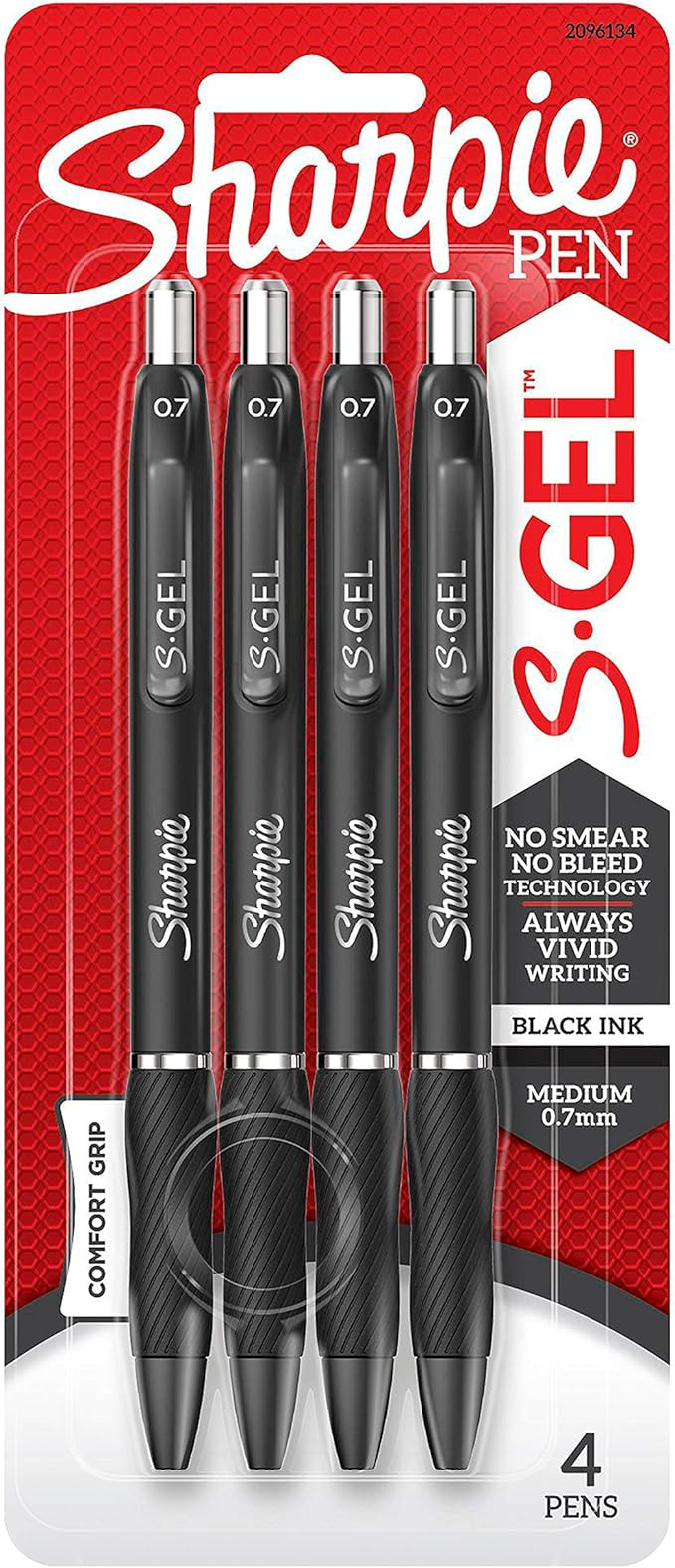 Sharpie S-Gel, Gel Pens, Medium Point (0.7mm), Black Ink Gel Pen, 4 Count | Amazon (US)