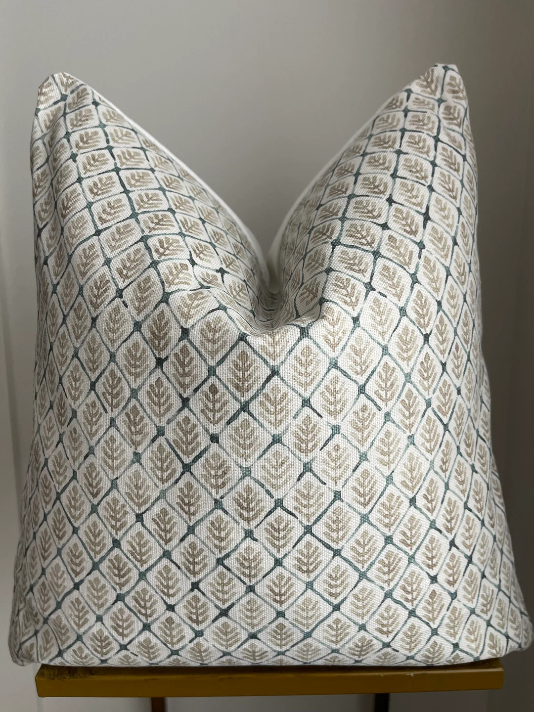 Wheat Indigo Print Pillow Cover - Etsy | Etsy (US)