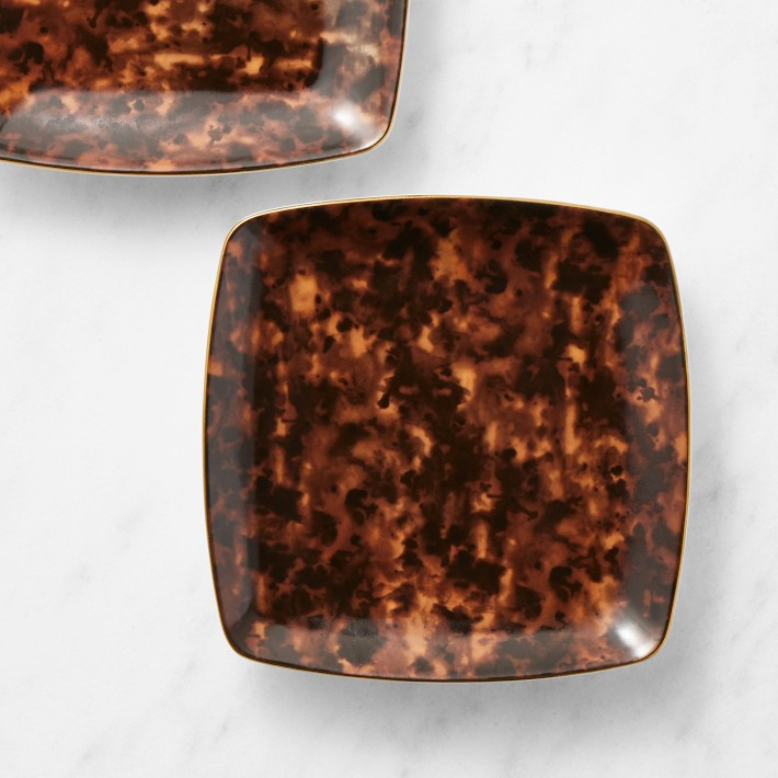 Marlo Thomas Tortoise Shell Mixed Appetizer Plates, Set of 4 | Williams-Sonoma