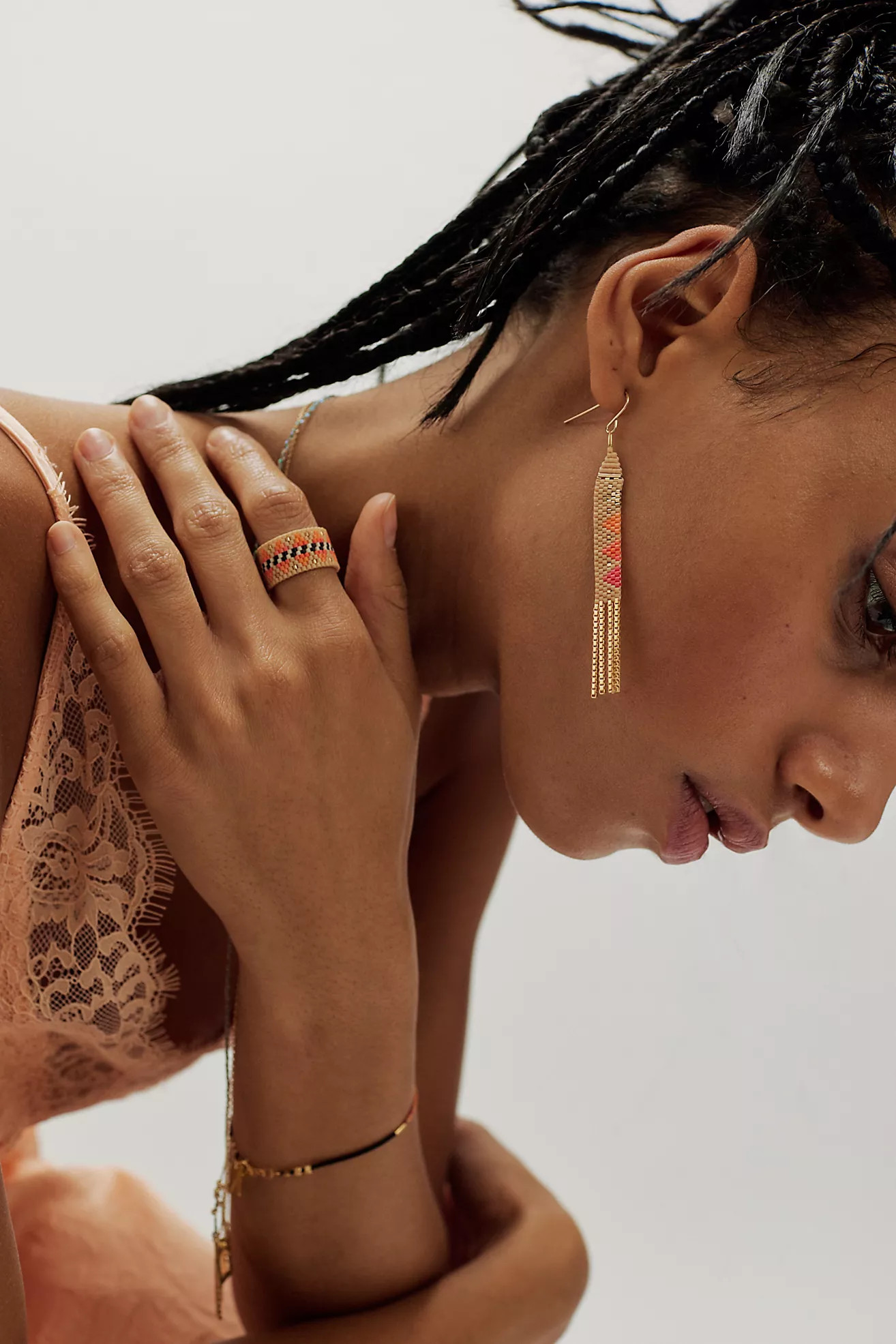 Iwona Ludyga Design Sagrado Pattern Fringe Earrings | Free People (Global - UK&FR Excluded)