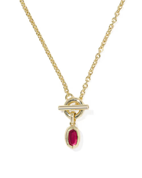 Mini Elisa Toggle Gold Short Pendant Necklace | Kendra Scott