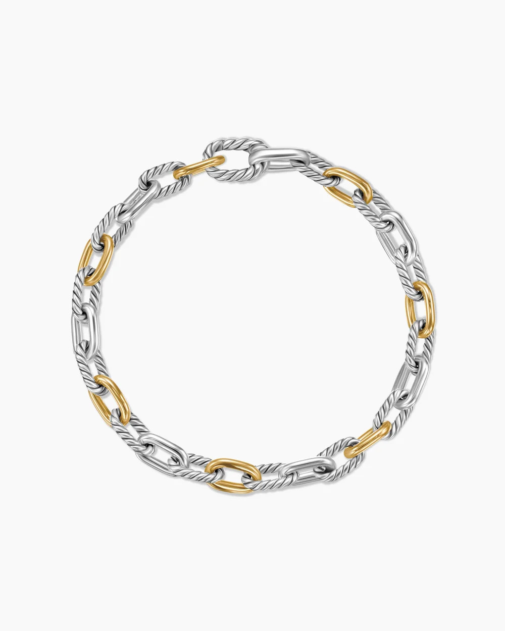 David Yurman | DY Madison Chain Bracelet in Sterling Silver with 18K Yellow Gold, 5.5mm | David Yurman