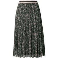 Luisa Cerano camo print pleated skirt - Vert | Farfetch FR