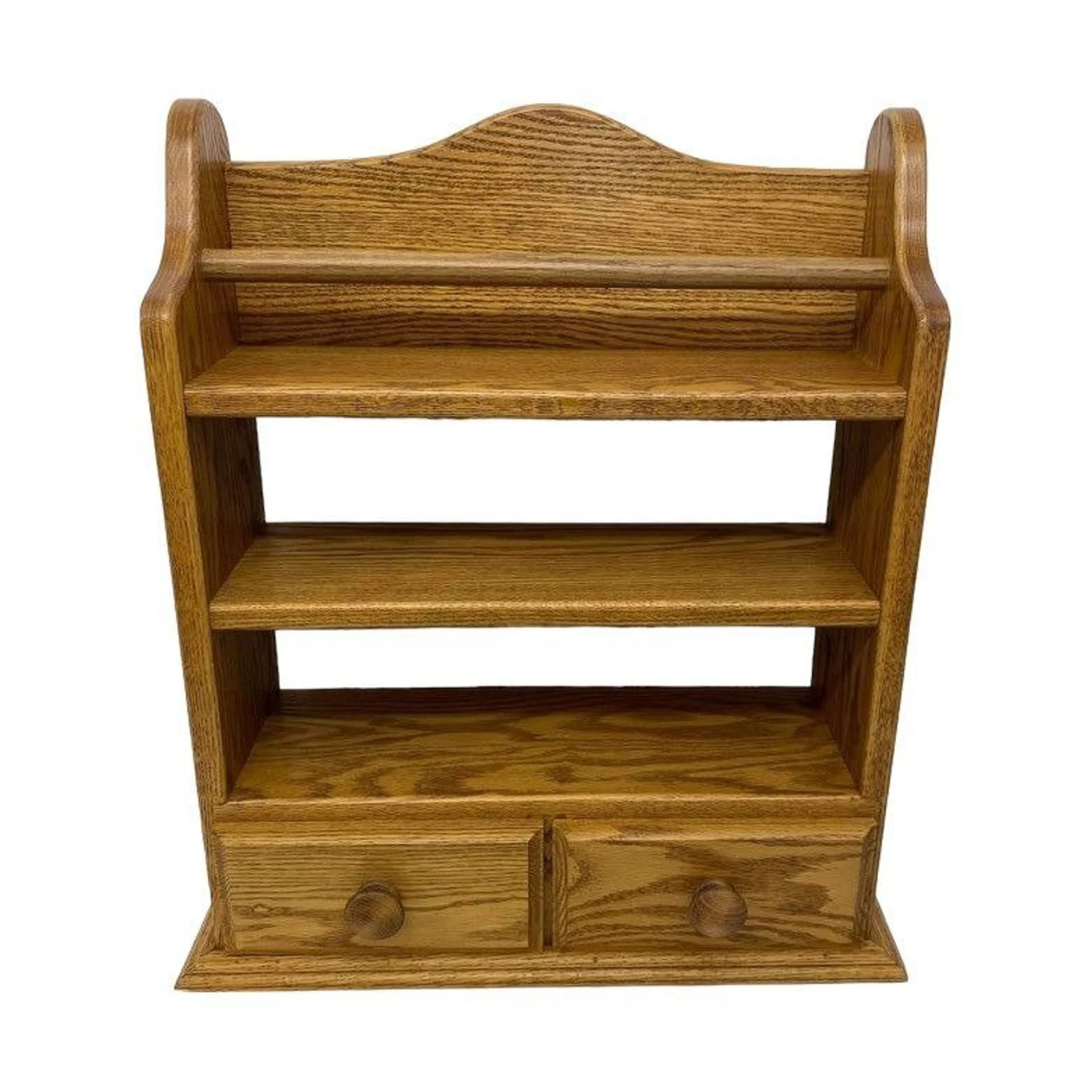 Wooden Wall Hanging 3-tier Display Shelf Kitchen Spice Rack Drawers Country - Etsy UK | Etsy (US)