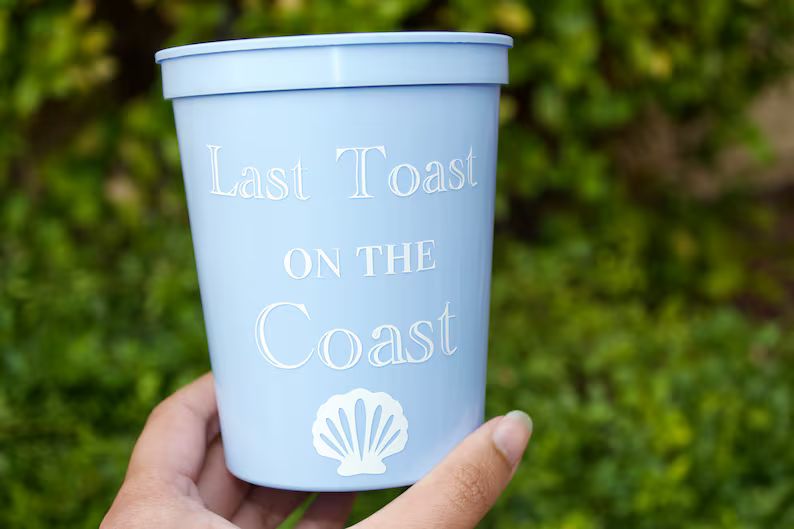 Last Toast on the Coast Cups, Coastal Grandma Bachelorette Party Favors, Sippin Seaside, Beach Ba... | Etsy (US)