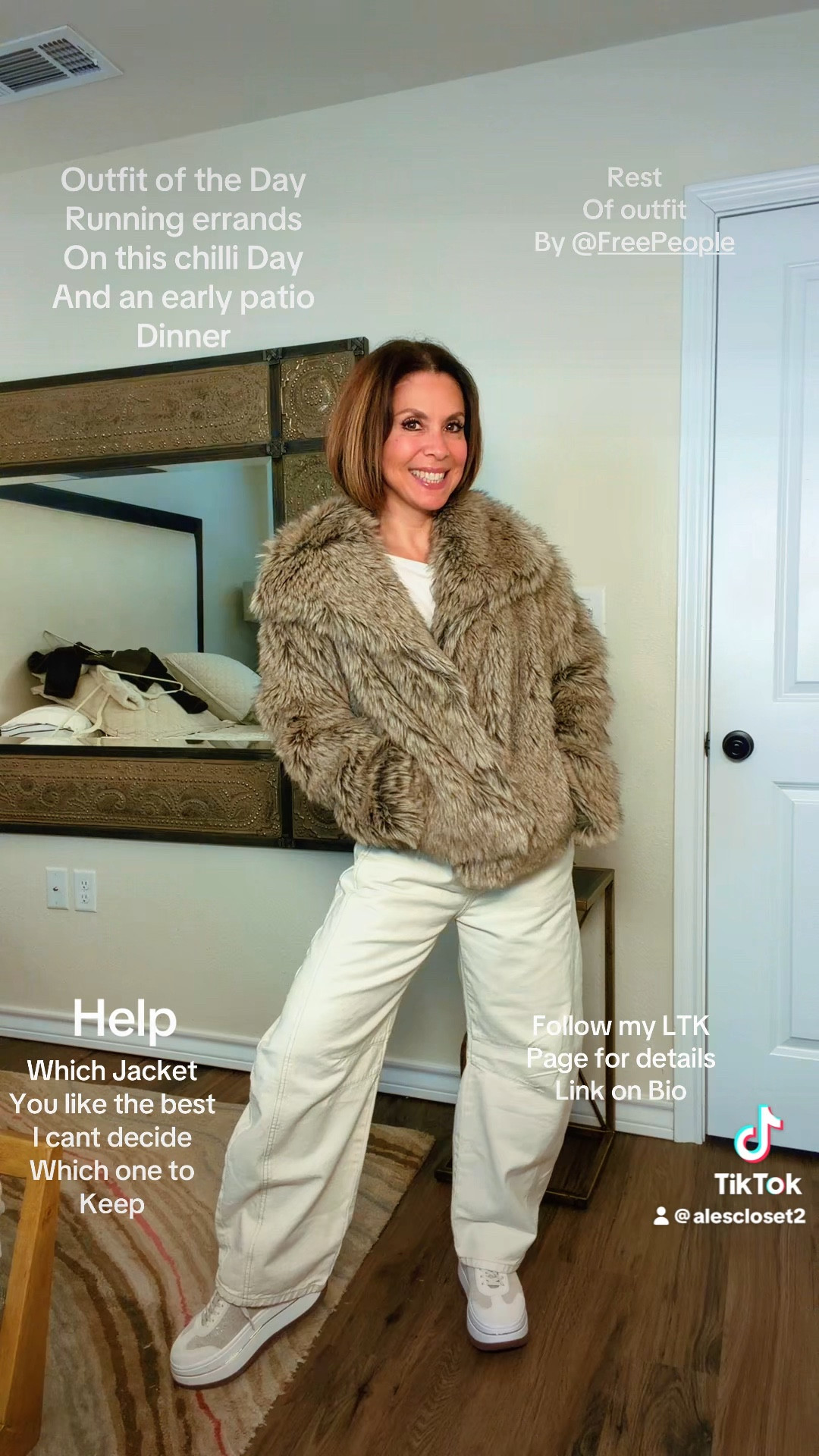 Winter white is always a yes 🤍
Off-white barrel jeans (25), simple tee (XS), and three statement jackets to instantly elevate a casual look. All jackets are XS.
Finished with my favorite platform sneakers—comfortable, chic, and perfect for everyday wear.

✨ Which jacket would you keep? ✨
Links beloww

⸻



#winterwhite
#winterwhitelook
#neutraloutfit
#neutralwardrobe
#casualchic
#modernstyle
#statementjacket
#layeredlook
#everydayfashion
#chicandcomfortable
#cleanstyle
#timelessoutfits



#LTKOver40 #LTKSeasonal