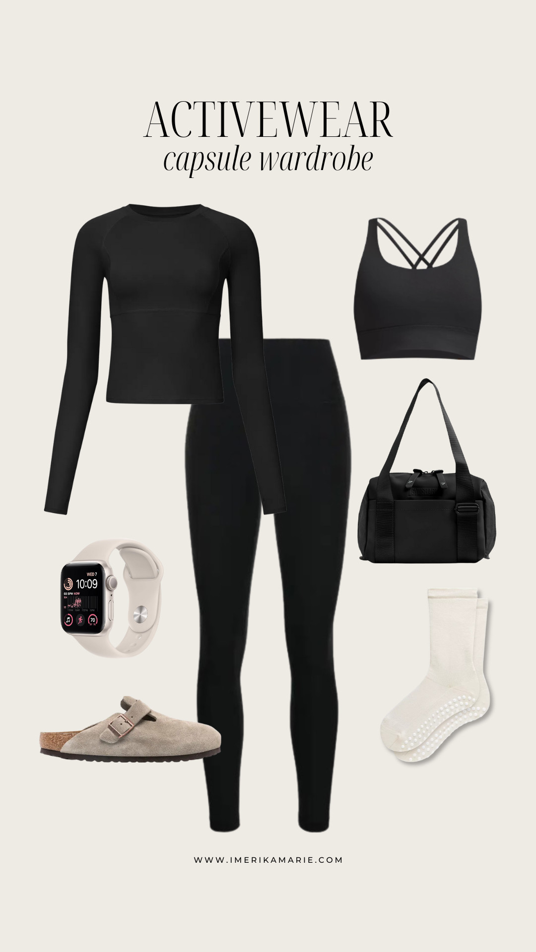 Activewear Capsule Wardrobe. Activewear outfit. Fitness outfit. Gym outfit. Pilates outfit. Hiking outfit. Running outfit. Fitness shoes. Fitness bag. Gym shoes. Gym bag. 

 

#LTKActive #LTKPetite #LTKStyleTip