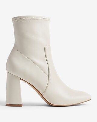 Block Heel Sock Booties | Express