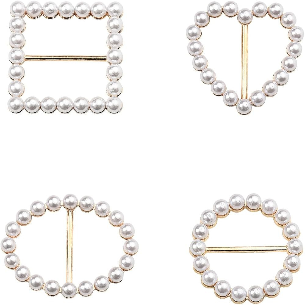 Sisadodo Pearl Scarf Ring Clip for Girls T Shirt Clips Rings for Women T-Shirt Ties Clips Clothes... | Amazon (US)