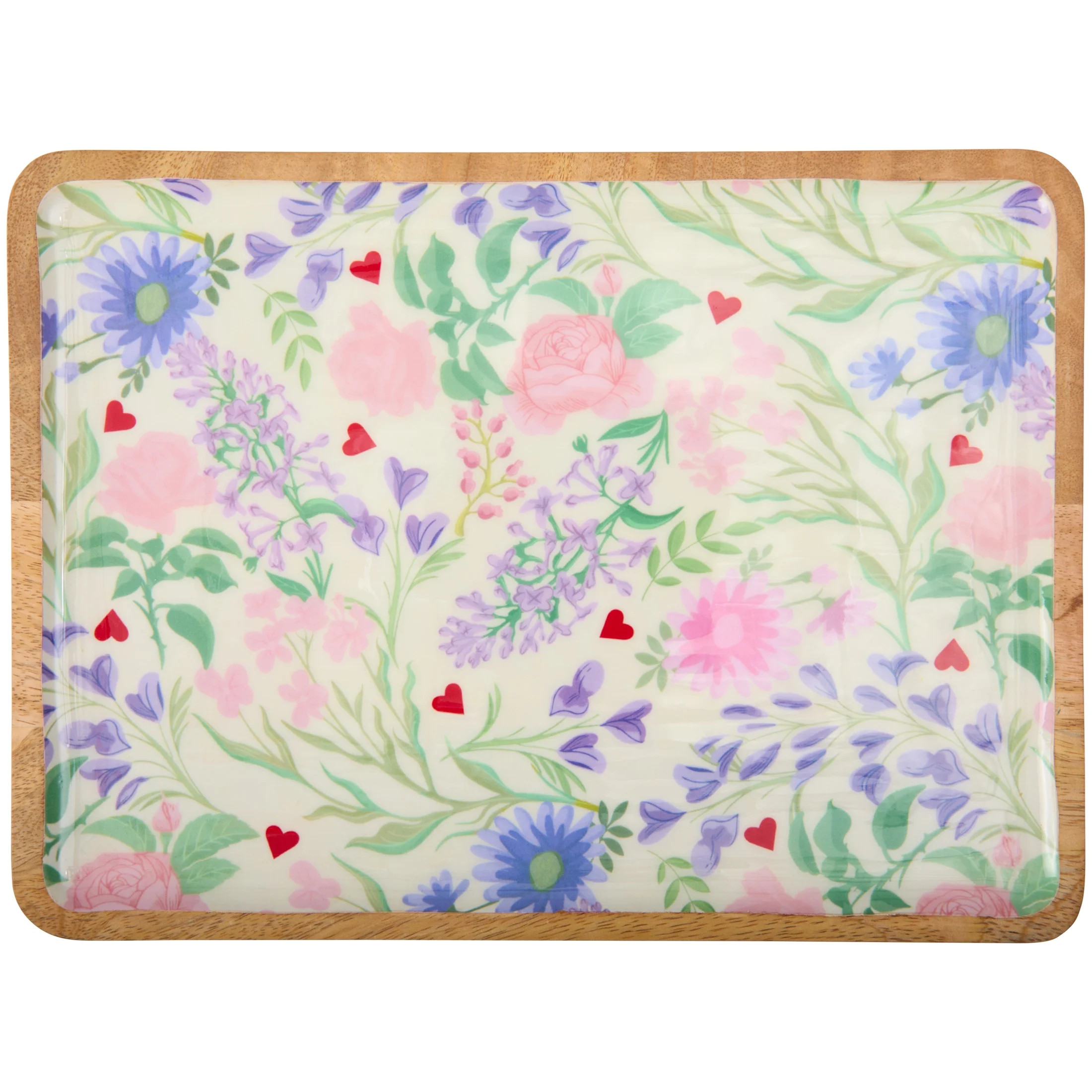 Bridgerton Floral Charcuterie Board, Mango Wood, 12 Inch, 12 Inch | Walmart (US)