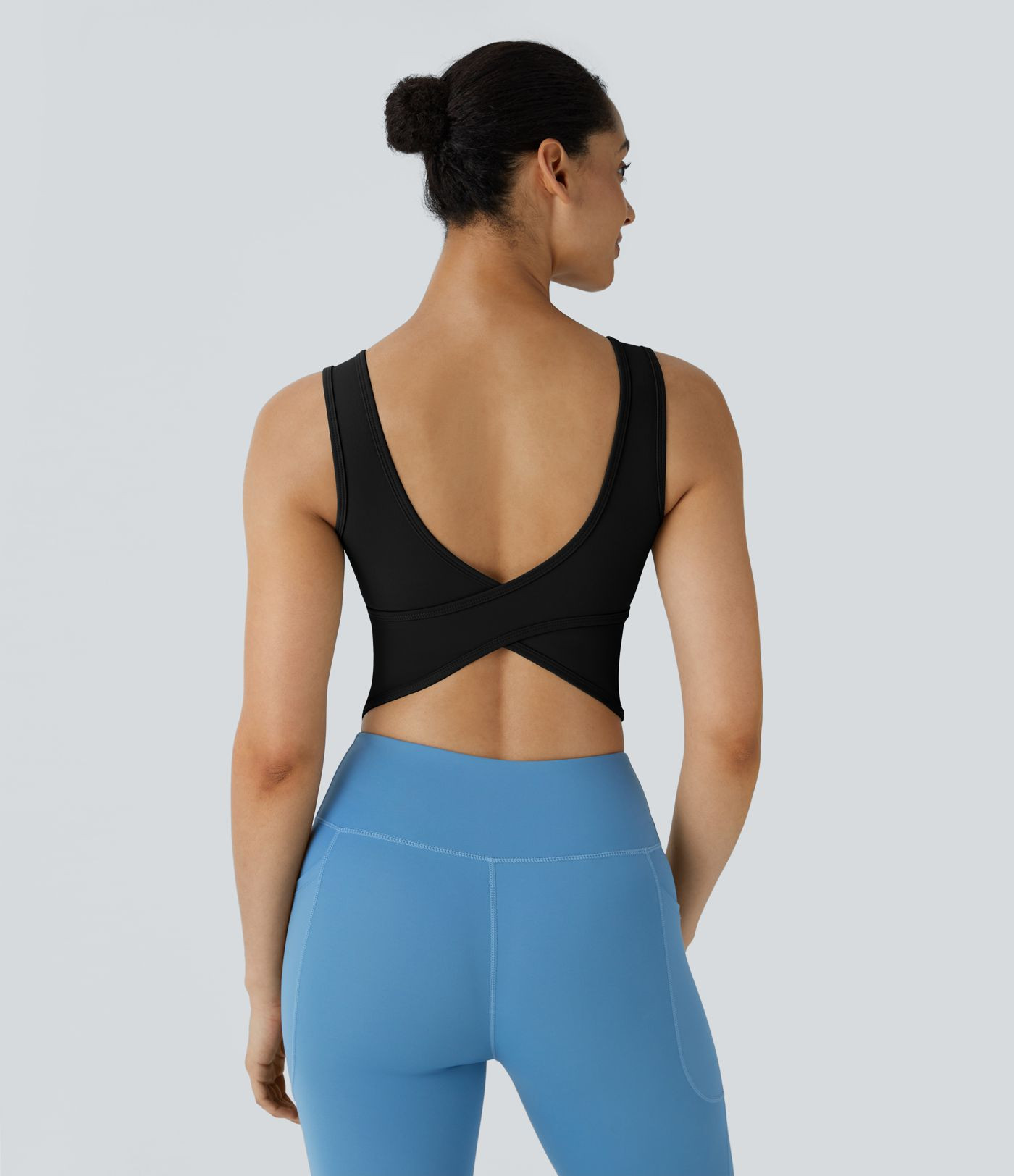 U Neck Crossover Barre Ballet Dance Tank Top A-D Cups | HALARA