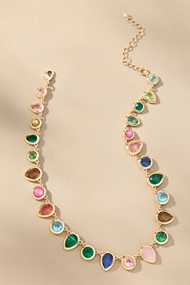 Colorful Enamel Gem Necklace | Anthropologie (US)