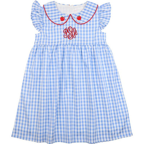 Red And Blue Check Apple Dress | Cecil and Lou