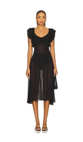 Alice Midi Dress in Black | Revolve Clothing (Global)