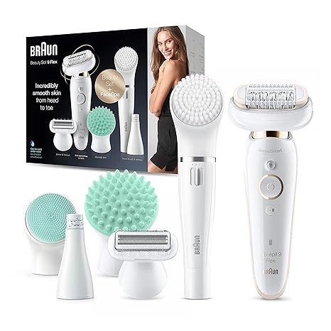 Braun Epilator Silk-épil 9 Flex 9-300 Beauty Set, Facial Hair Removal for Women, Shaver & Trimme... | Amazon (US)