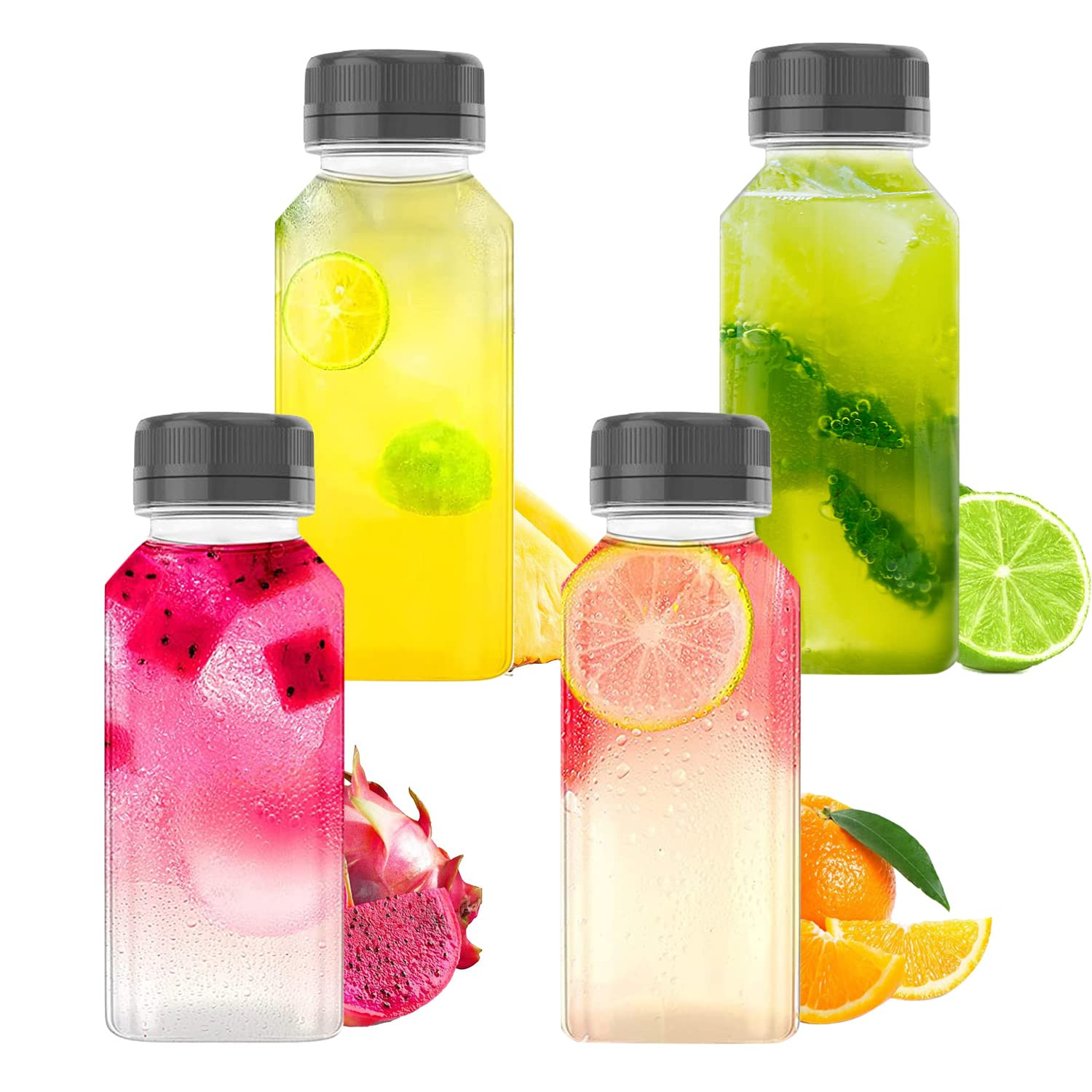 10 OZ Plastic Juice Bottles, Reusable Bulk Beverage Containers, for Juice, Milk and Other Beverag... | Amazon (US)