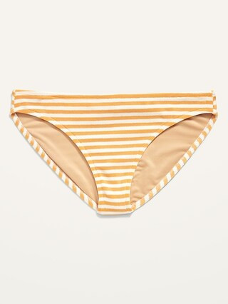 Low-Rise Striped Terry Classic Bikini Swim Bottoms for Women | Old Navy (US)