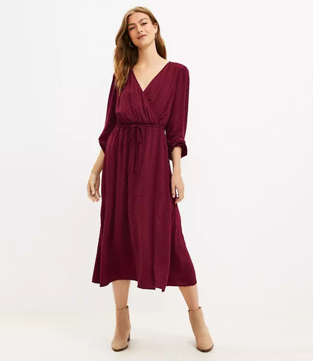 Midi Wrap Dress | LOFT