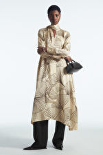 SCARF-DETAIL MAXI DRESS - CREAM / FLORAL - COS | COS UK