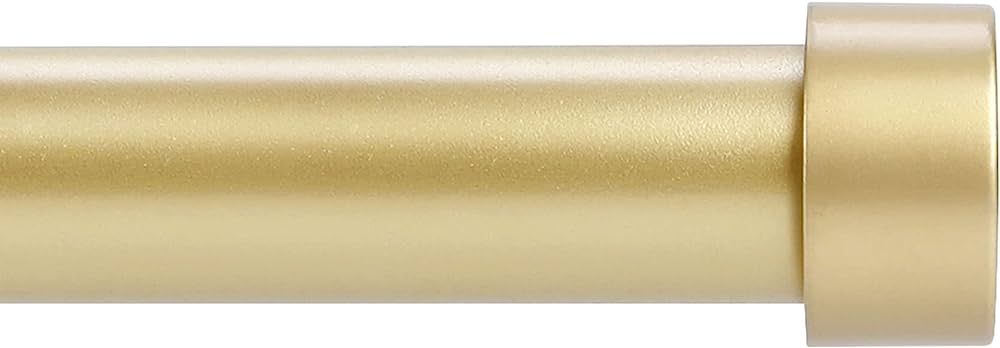 Gold Curtain Rods for Windows 18 to 45 Inch(1.5-3.75 Feet),1" Diameter Drapery Rods with Modern S... | Amazon (US)