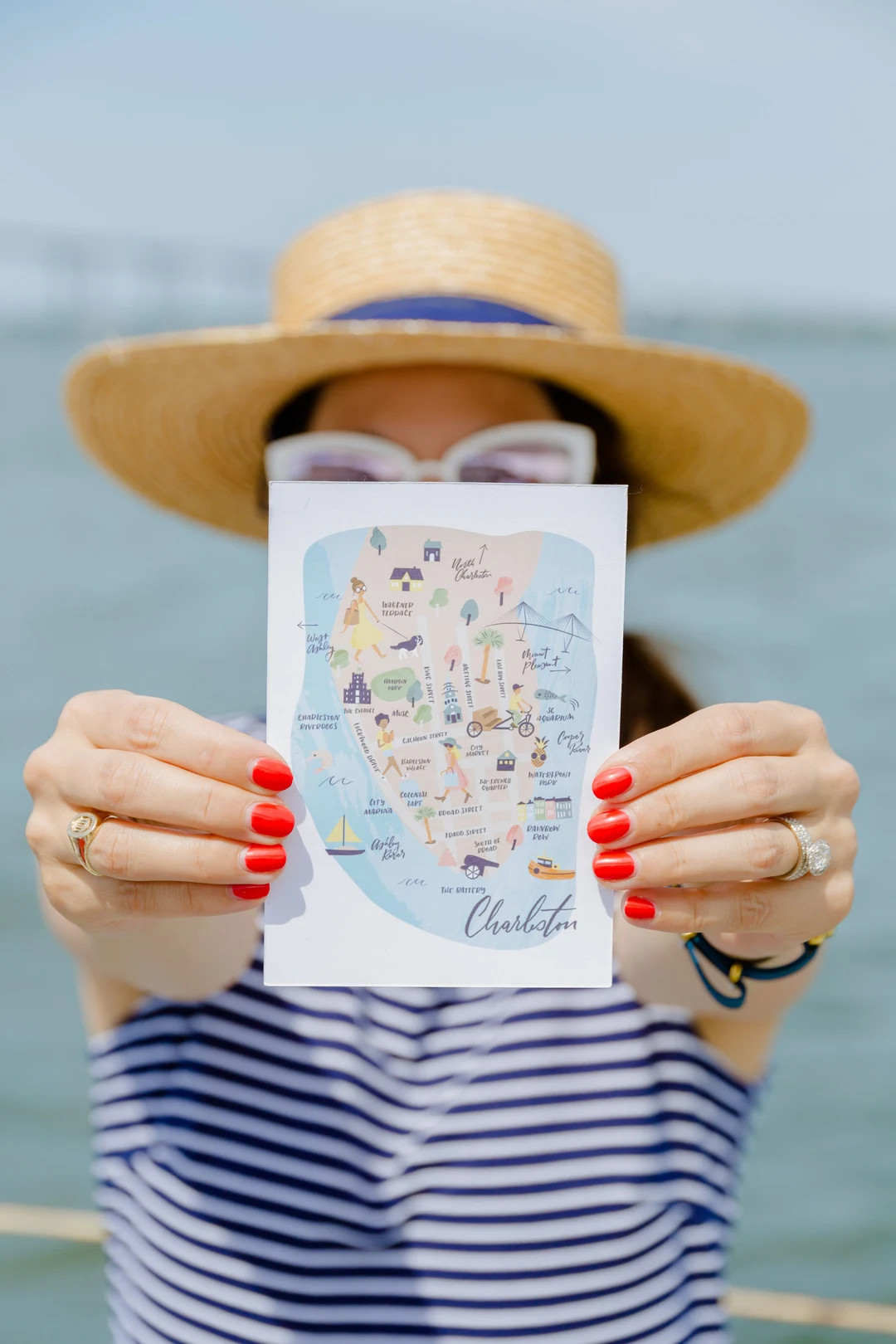 CHS Map Postcard 4x6 Charleston Souvenir - Etsy | Etsy (US)