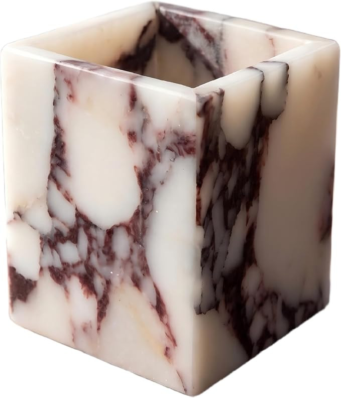 Natural Calacatta Viola Marble Makeup Brush Holder, Pen Holder | Amazon (US)