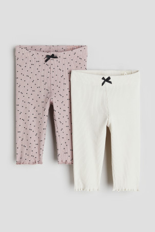 Textured Swimsuit - Light dusty pink/white - Kids | H&M US | H&M (US + CA)