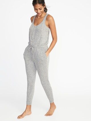 Relaxed Plush-Knit Sleep Jumpsuit for Women | Old Navy US