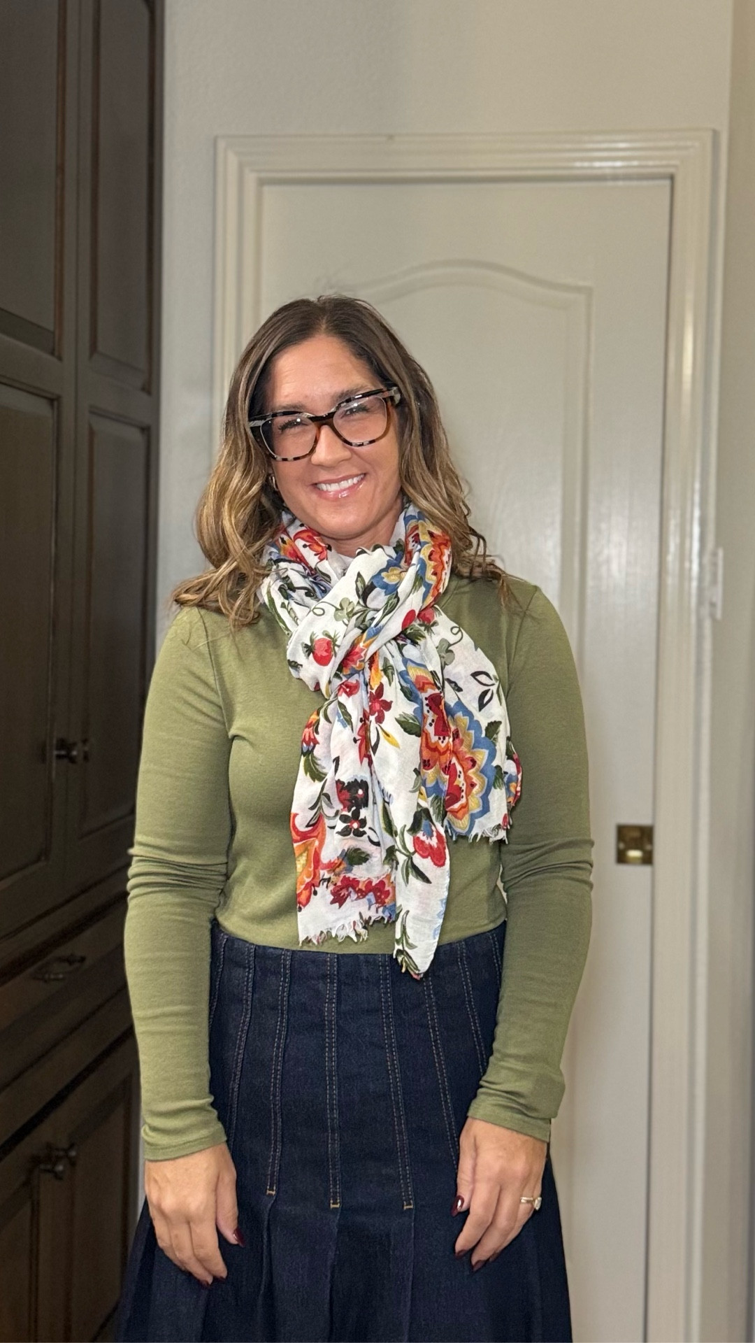 Love a good denim skirt!  So versatile!  #denimskirt #womensoutfits #falloutfit

#LTKWorkwear #LTKOver40 #LTKootd