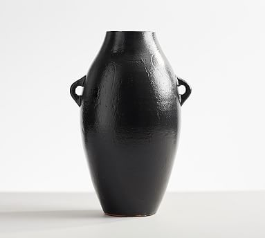 Artisan Handcrafted Terracotta Vases - Black | Pottery Barn (US)