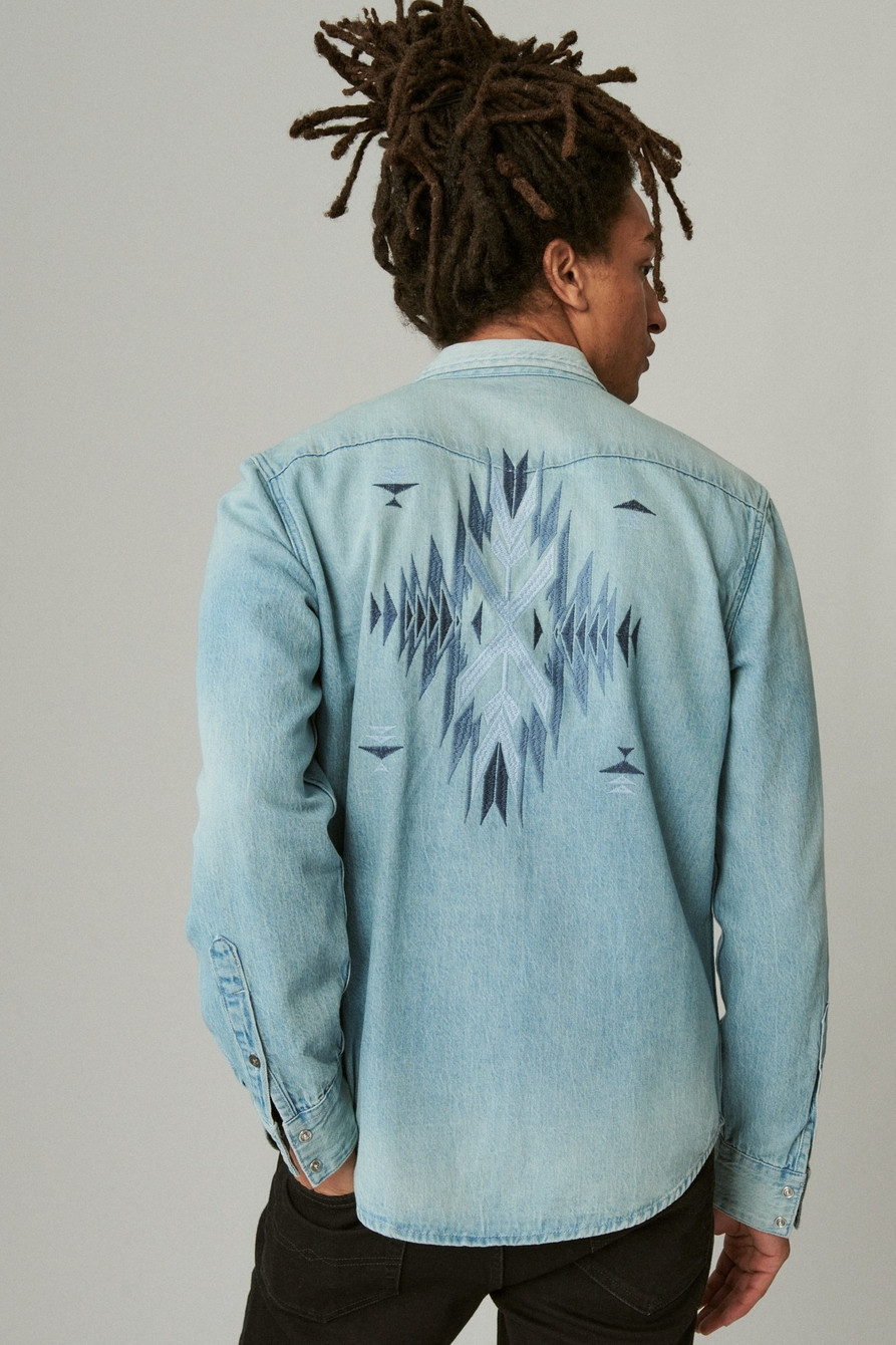 lucky legend embroidered western shirt | Lucky Brand