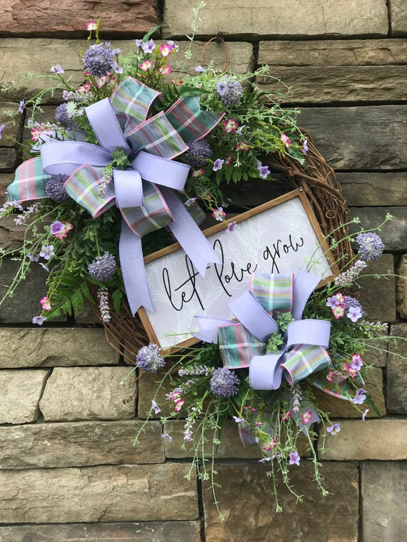 Lavender Spring or Summer Airy Wreath Everyday Frontdoor | Etsy | Etsy (US)