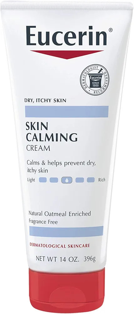 Eucerin Skin Calming Cream - Full Body Lotion for Dry, Itchy Skin, Natural Oatmeal Enriched - 14 ... | Amazon (US)