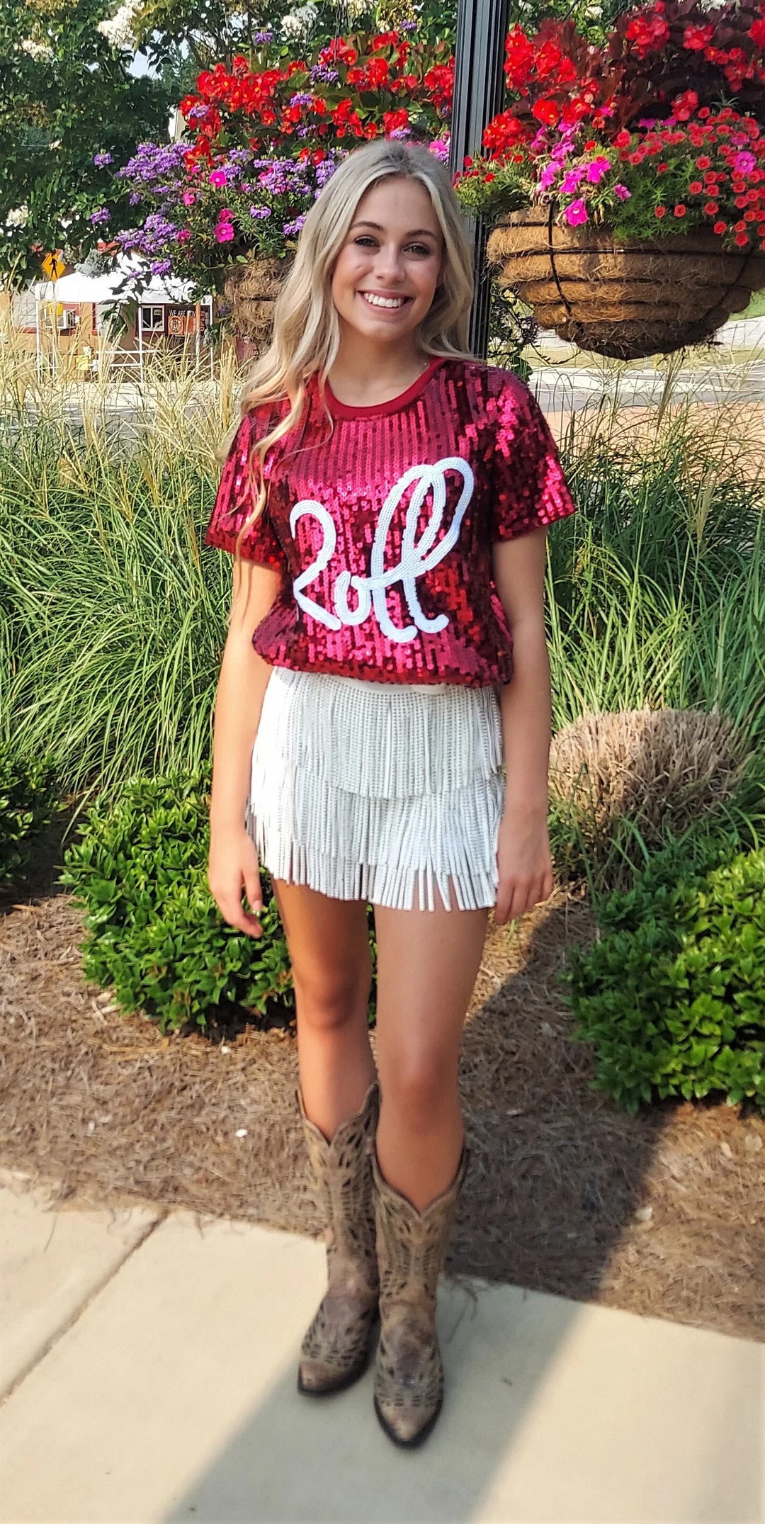 Alabama Sequin roll Top - Etsy | Etsy (US)