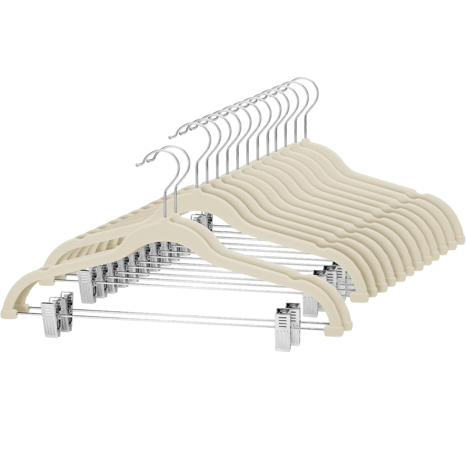 Cozymood Velvet Skirt Hangers - Pack of 24 - Velvet Hangers with Clips Ultra Thin Non Slip Velvet... | Amazon (US)