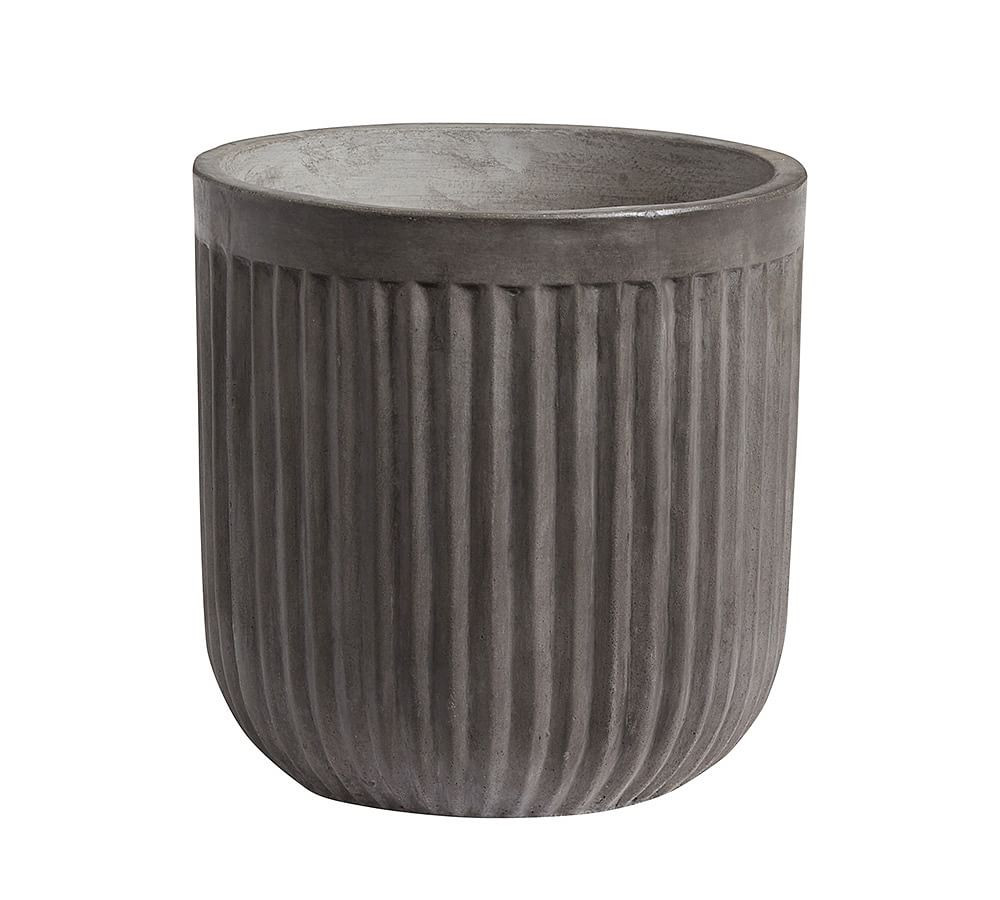 Concrete Fluted Outdoor Planters | Pottery Barn (US)