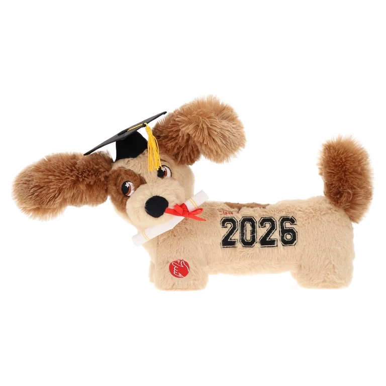 Class of 2026 Animated Musical Dog Plush, Brown, Graduation by Way To Celebrate | Walmart (US)