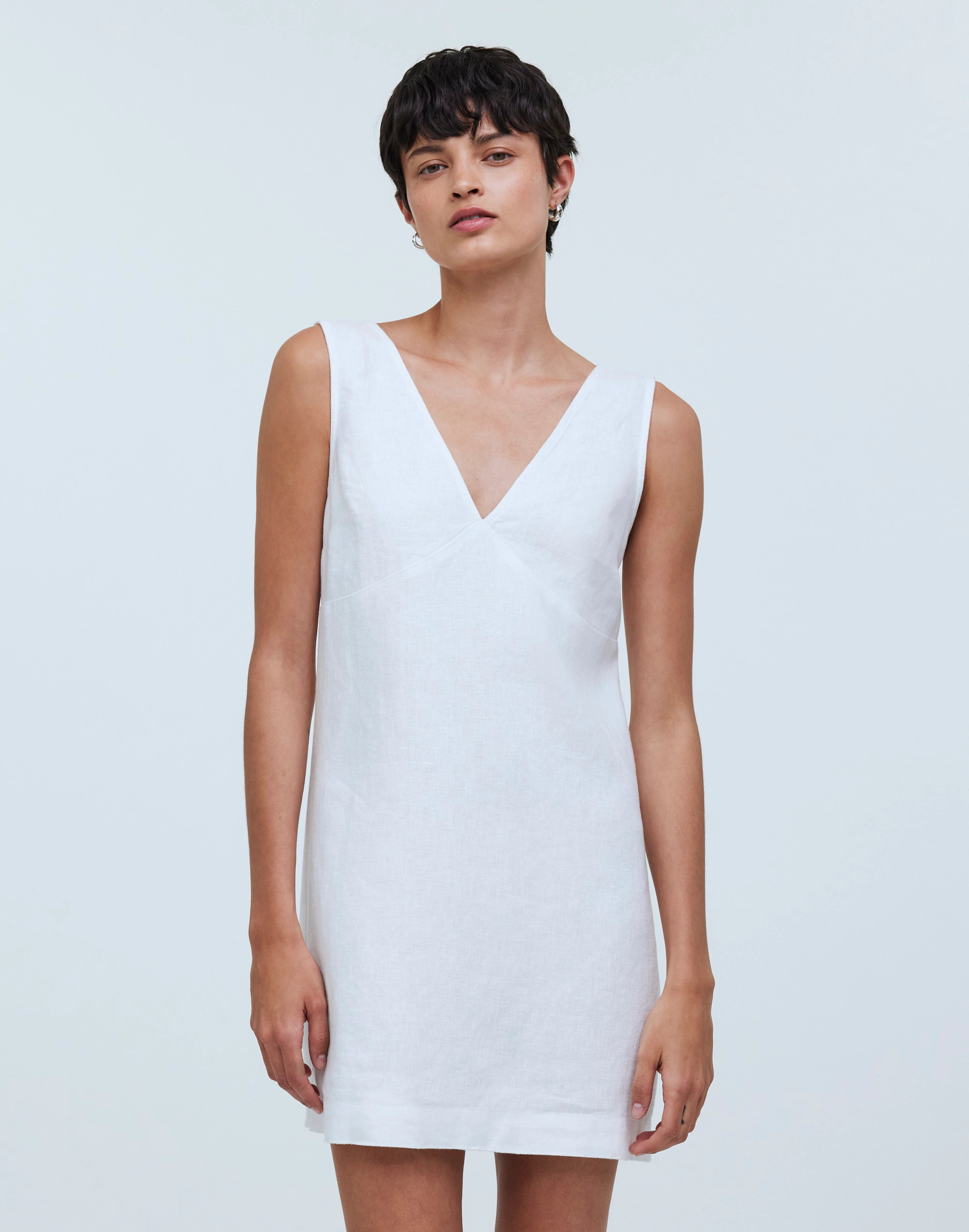 The Ariana V-Neck Mini Dress | Madewell