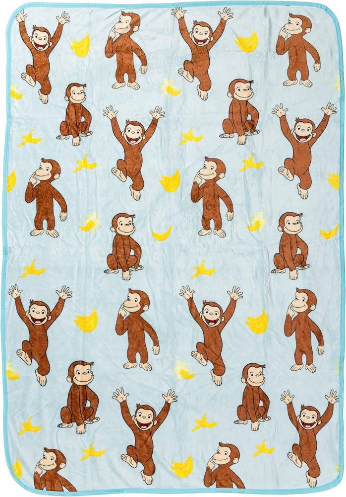 Silver Buffalo Curious George Fleece Plush Throw Blanket, 45 x 60in | Amazon (US)