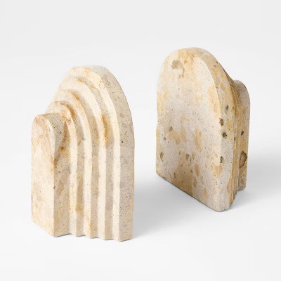 Set of 2 Marble Tiered Bookends - Threshold™ designed with Studio McGee | Target