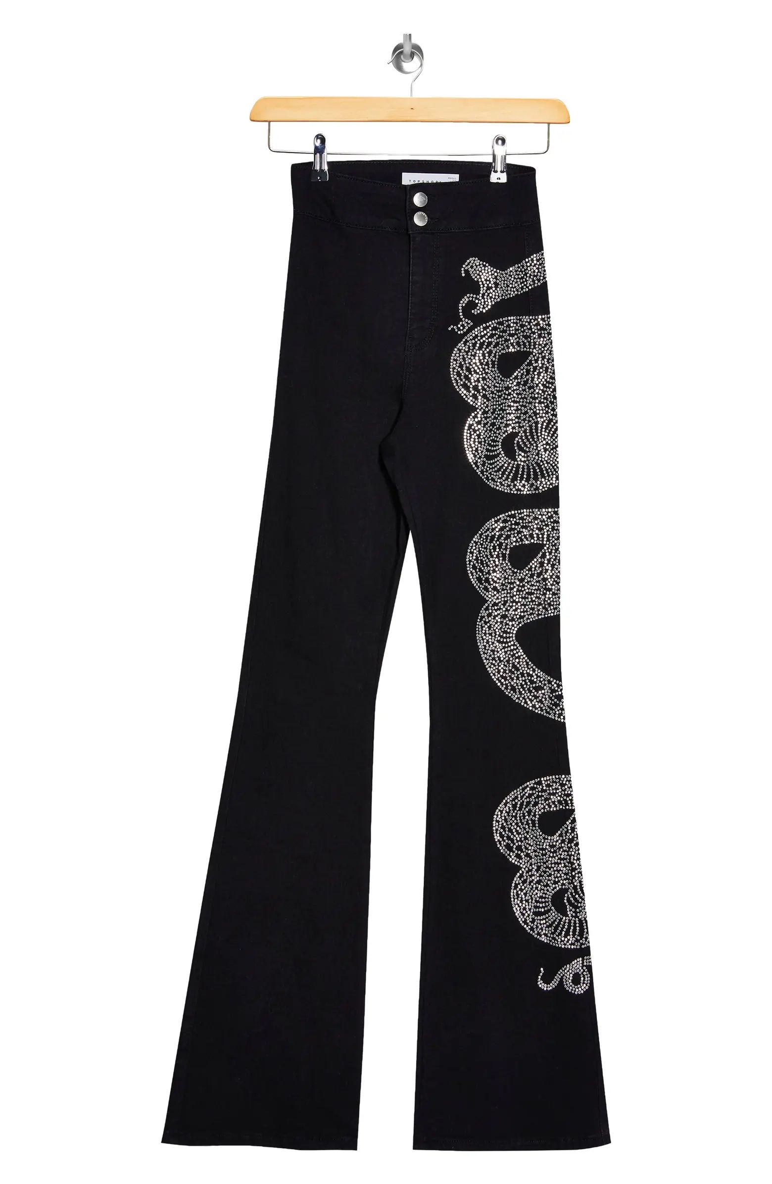 Joni Embellished Snake Flare Jeans | Nordstrom